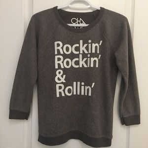 Chaser Lightweight Sweatshirt Gray Crewneck Sz 12